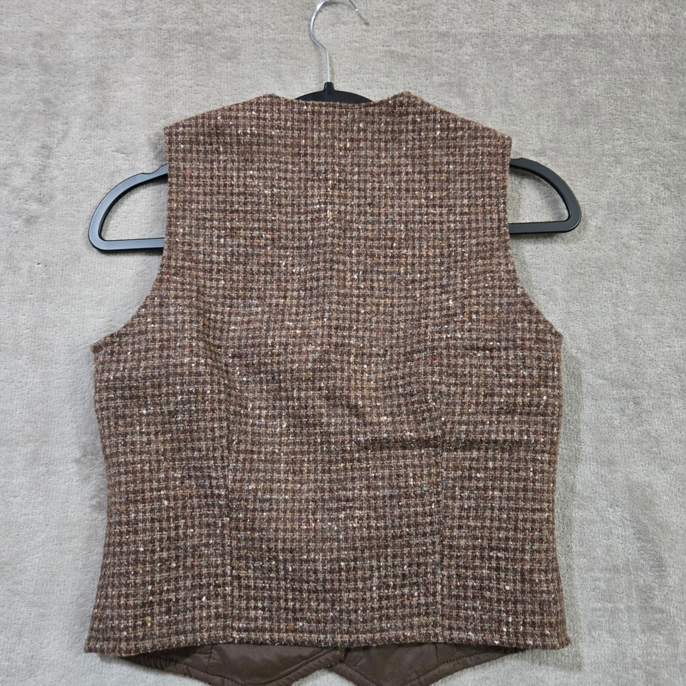 Vtg Moffat Weaver Wool Tweed Vest Skirt 12 Brown Scotland Dark Academia Heritage - Picture 4 of 11